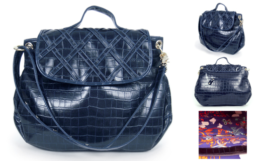 Vivi - Carried Away - NAVY CROCO FAUX PRINT